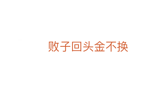 败子回头金不换