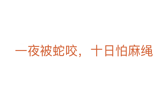 一夜被蛇咬,十日怕麻绳