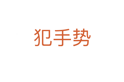 犯手势