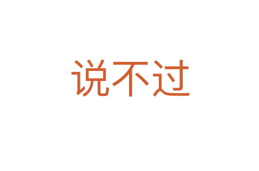 说不过
