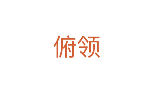 俯领