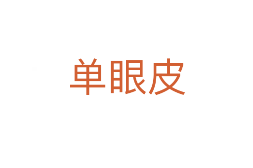 单眼皮