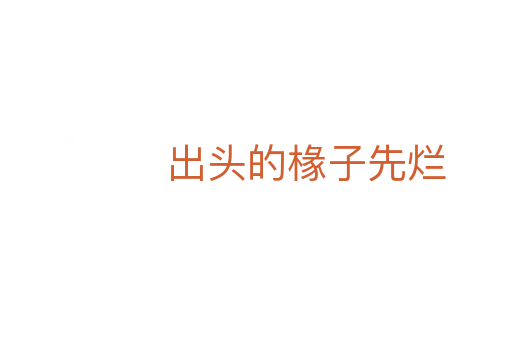 出头的椽子先烂