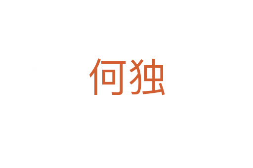 何独