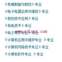 内江市机电职业学校专业